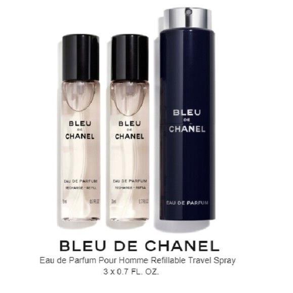 Chanel Blue De Chanel 3 Piece Travel Spray Refill 3 x 0.7 oz Refills