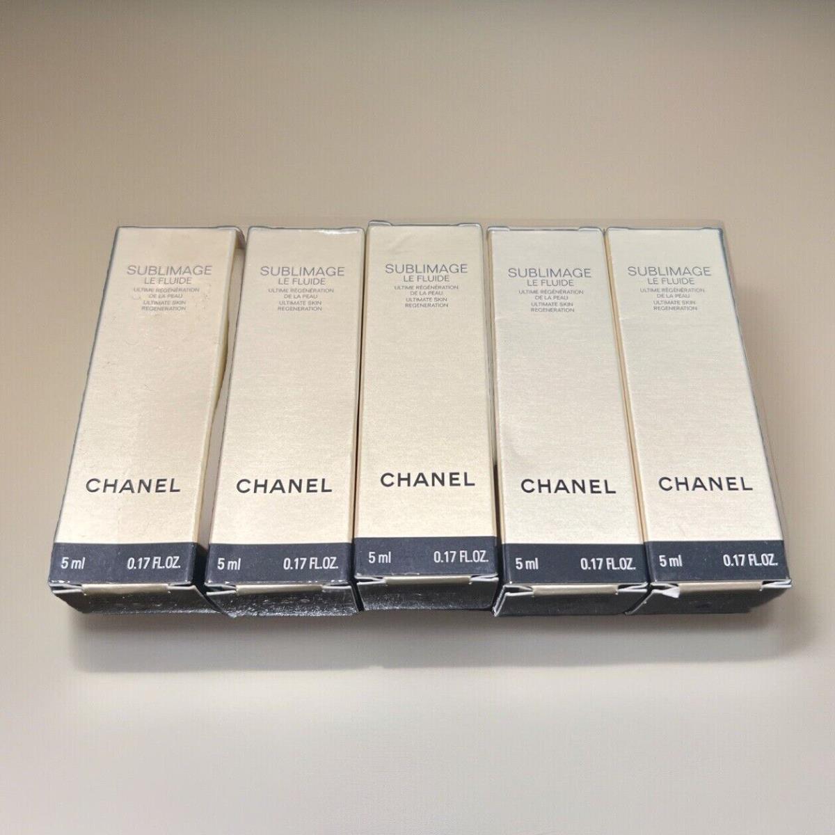 5 x Chanel Sublimage LE Fluide 5ml / 0.17oz Each Fresh Year 2023 Batch