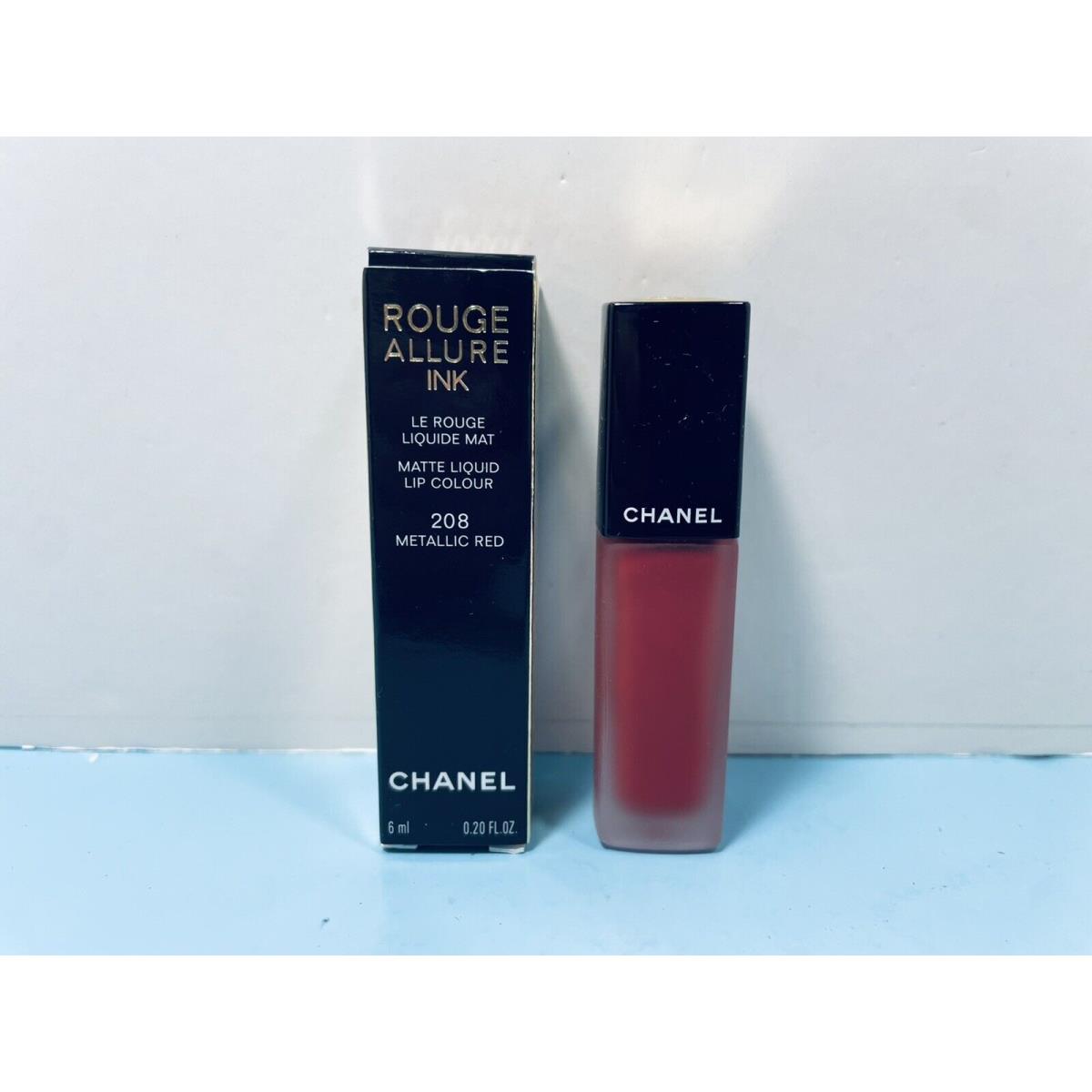 Chanel - Rouge Allure Ink - Matte Liquid Lip Colour - 208 Metallic Red - Boxed