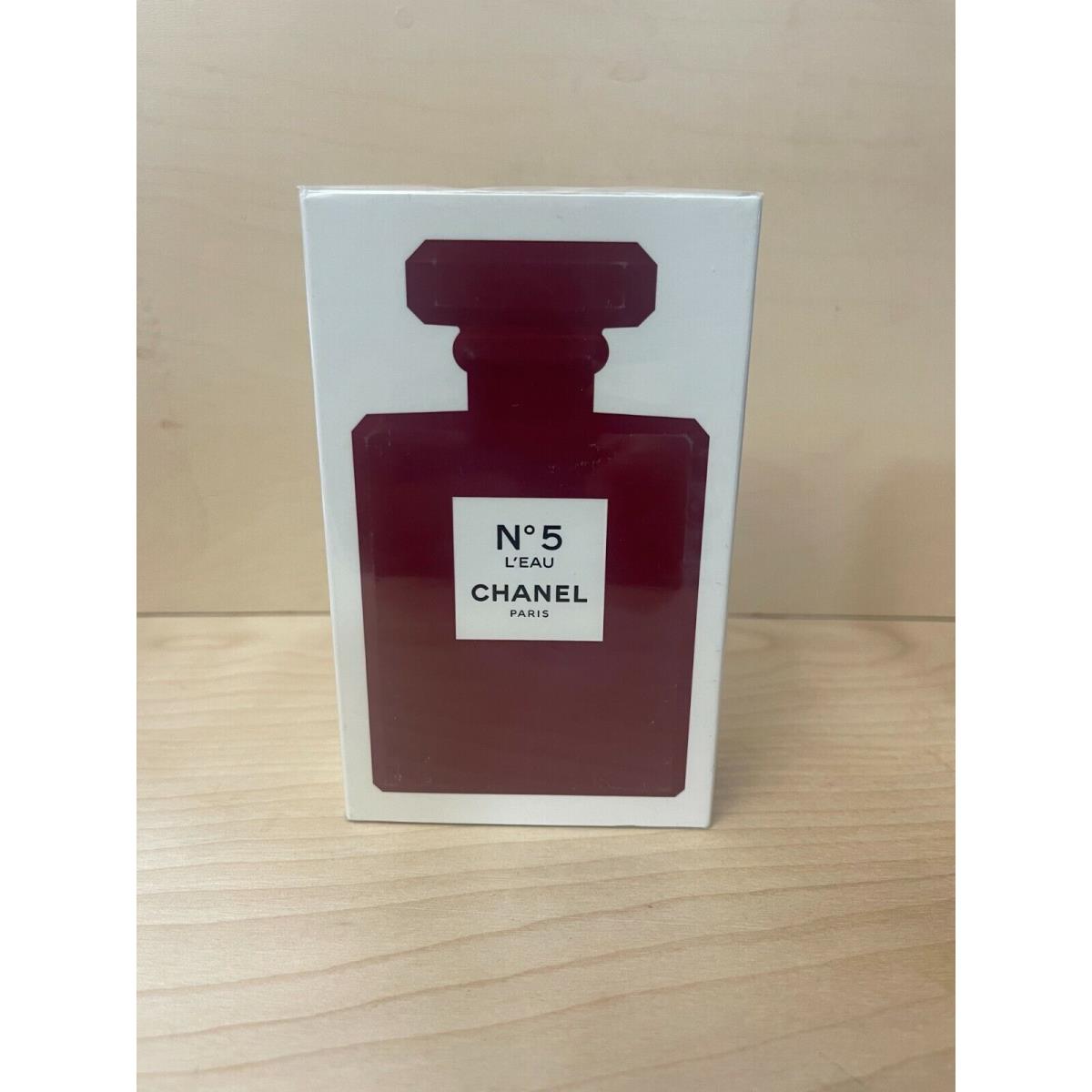 Chanel N 5 Red Edition L`eau Eau De Toiltte Spray 3.4 Oz / 100ml Box