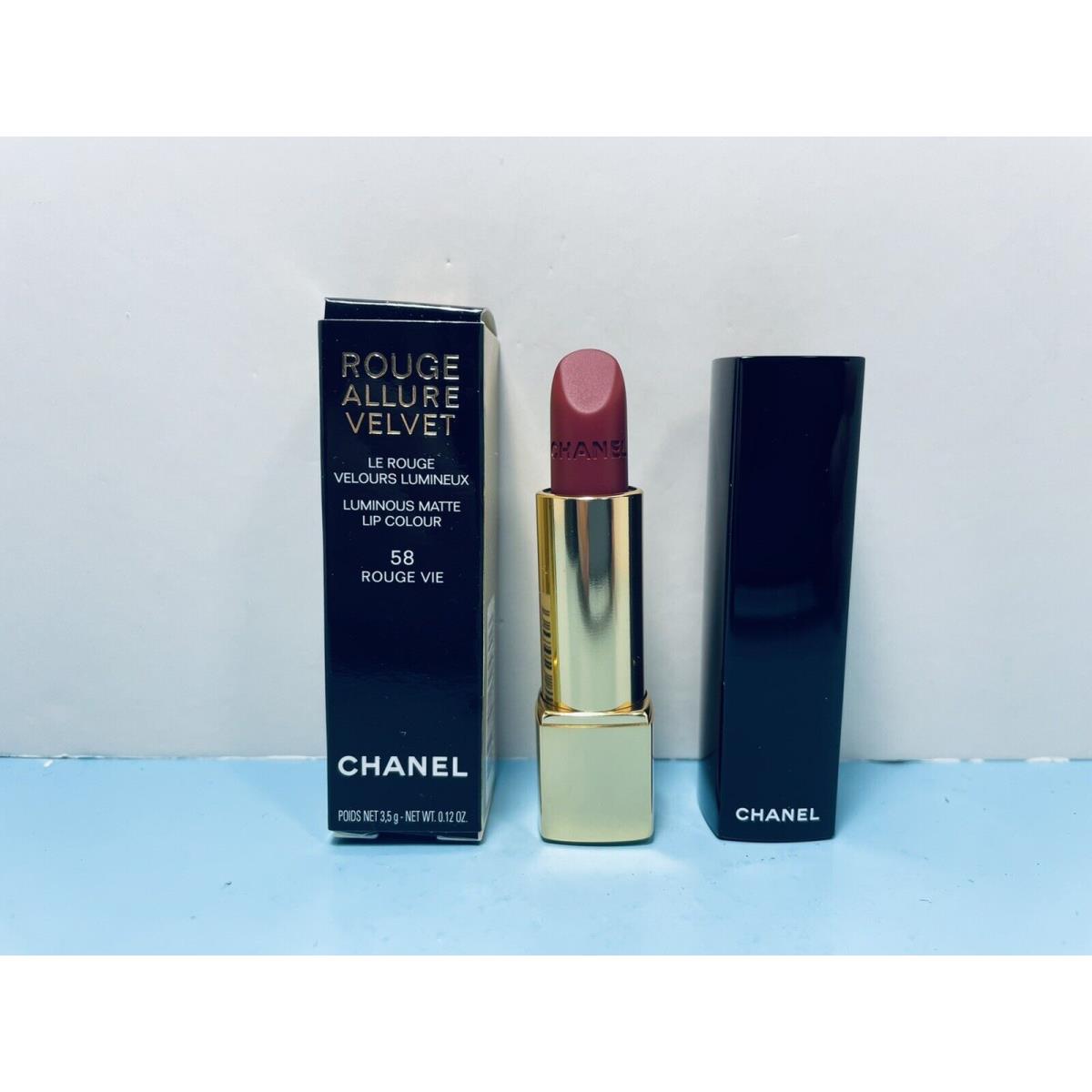 Chanel - Rouge Allure Velvet - Matte Lip Colour - 58 Rouge Vie -0.12 OZ - Boxed