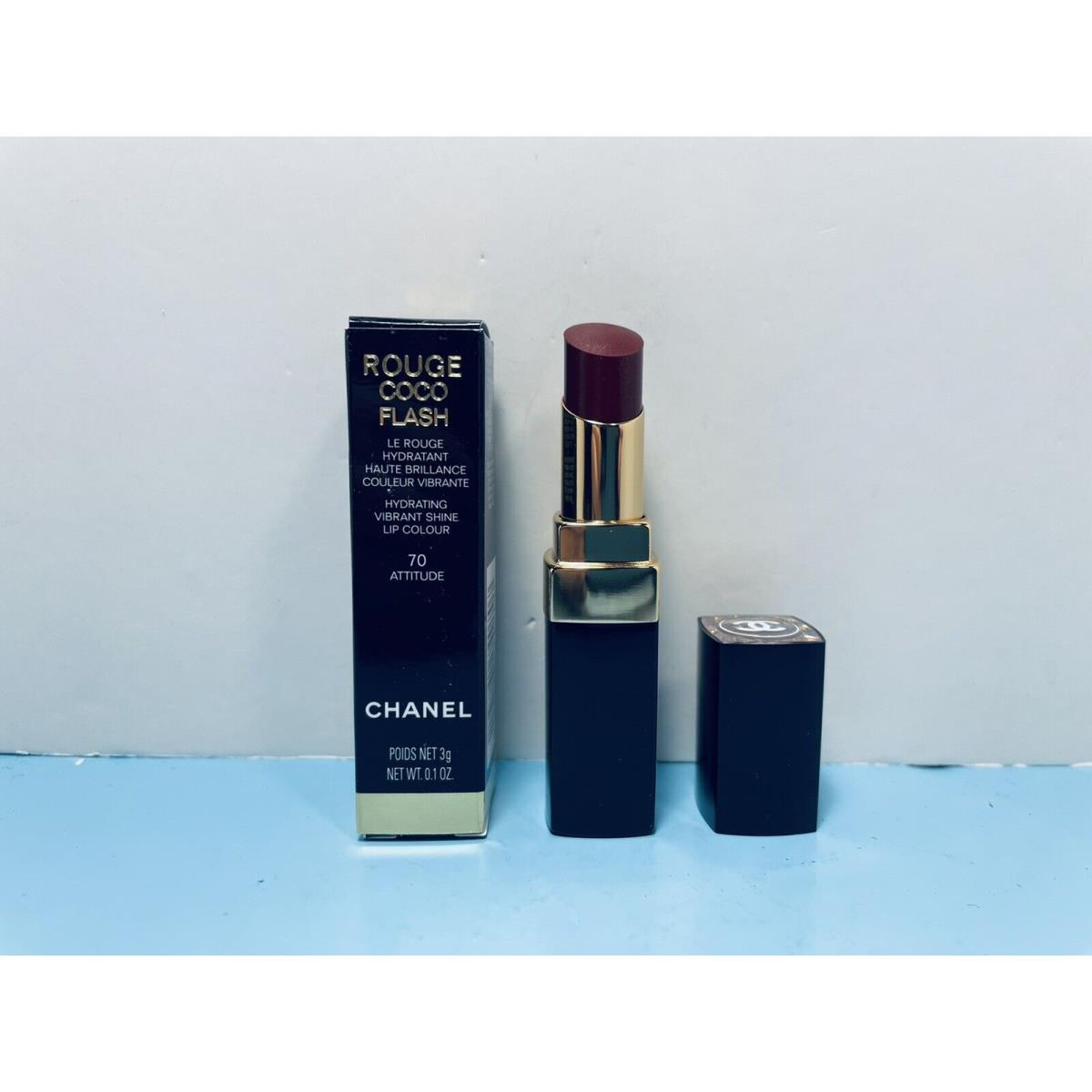 Chanel - Rouge Coco Flash -hydrating Vibrant Shine Lip Colour -70 Attitude -new