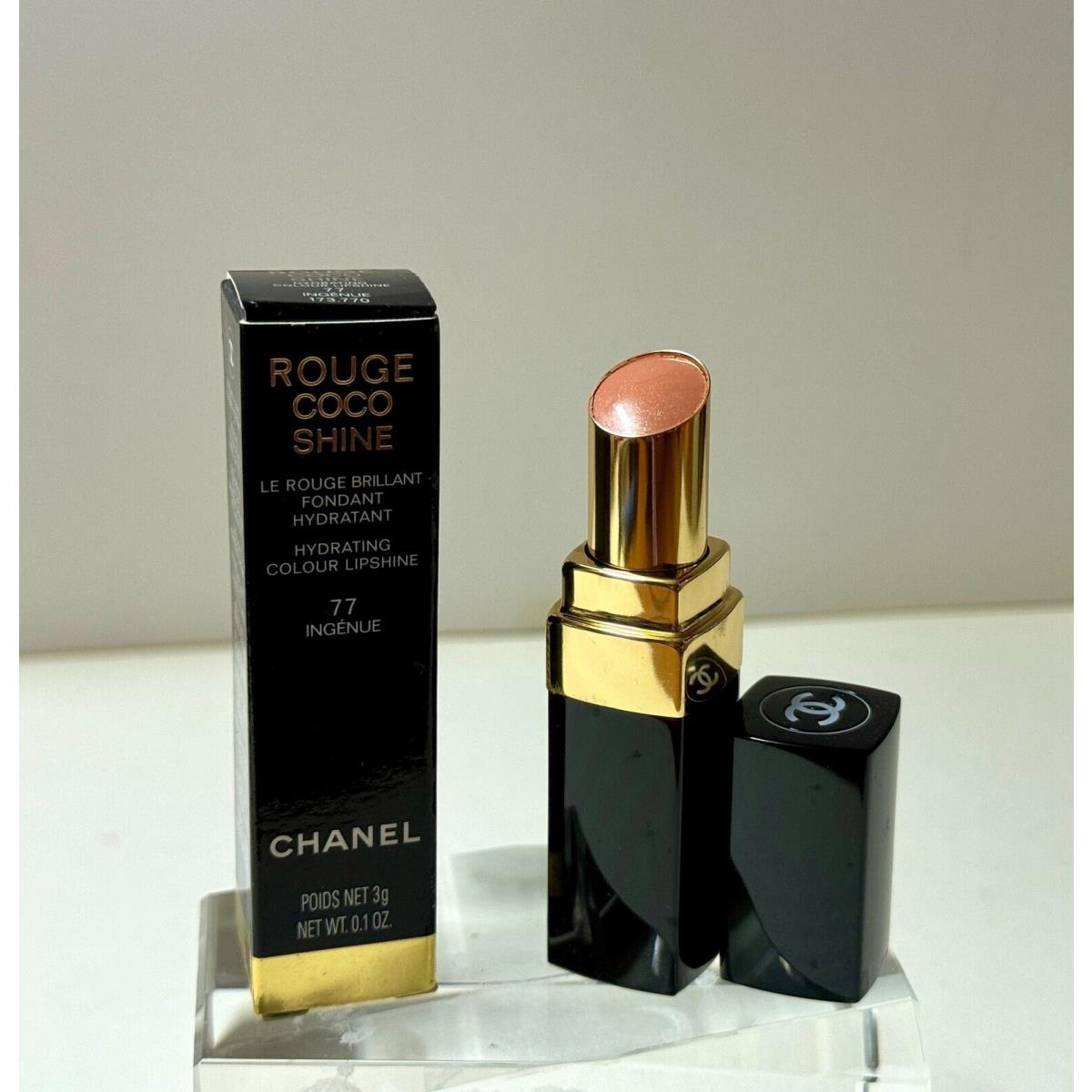 1 x Ingenue 77 Rouge Coco Shine By Chanel Hydrating Sheer Lip Shine