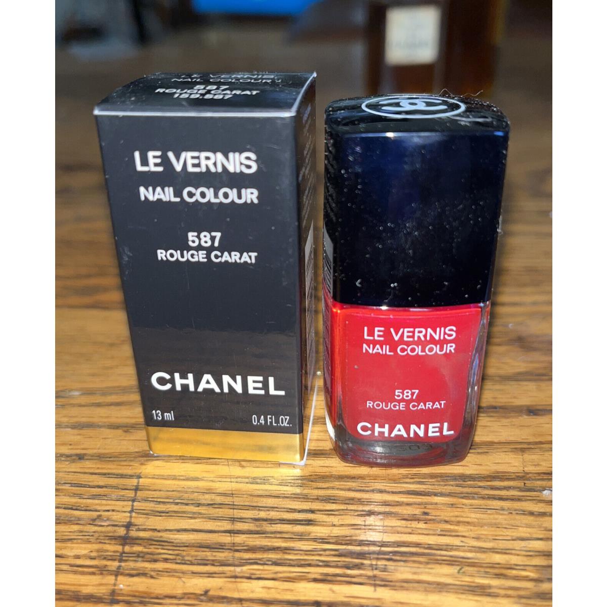 Chanel LE Vernis Nail Rouge Carat 587 Lmtd Edition Rare 0.4 OZ