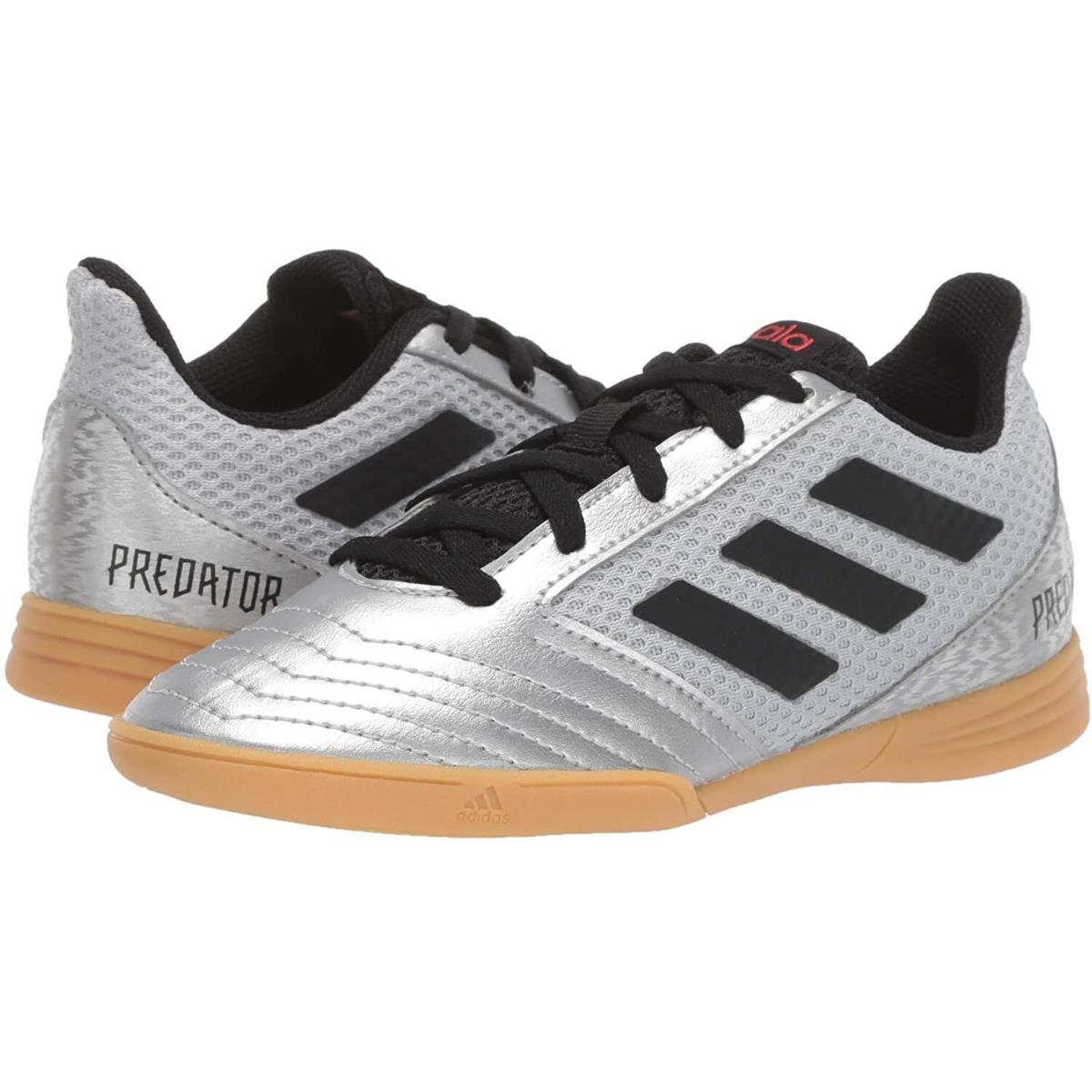 Adidas Predator 19.4 IN Sala Unisex Men Size 6 / Women Size 7.5 Shoes Silver - Silver/Black