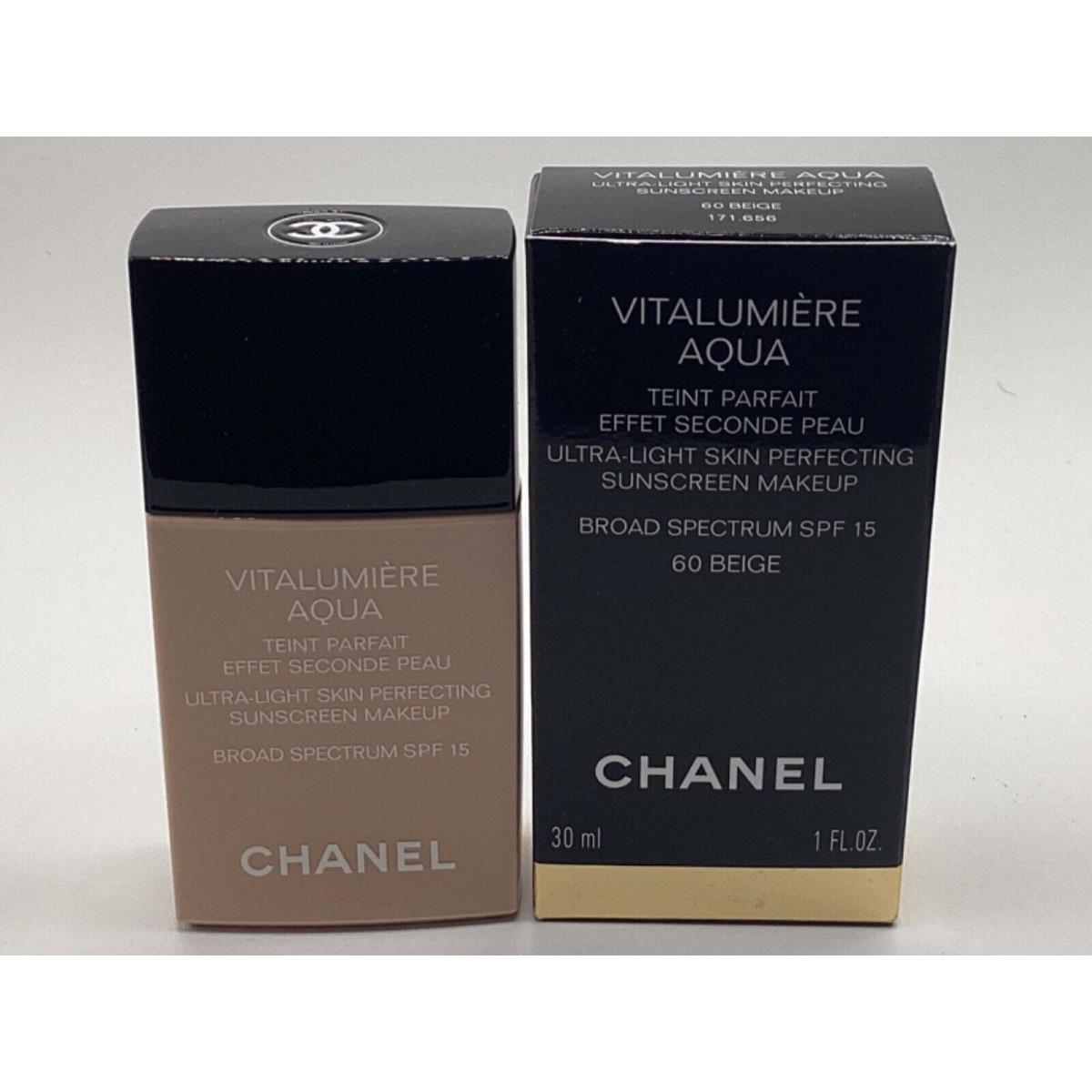 Chanel Vitalumiere 60 Beige Light Skin Perfecting Sunscreen Broad Spf 15 30 ml