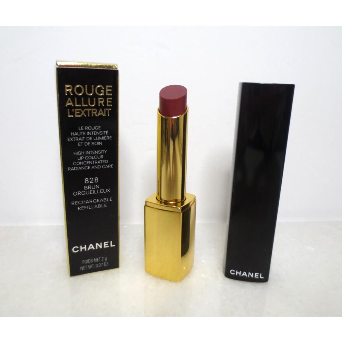 Chanel Rouge Allure L Extrait Lip Colour 828 Brun Orgueilleux Refillable 0.07OZ