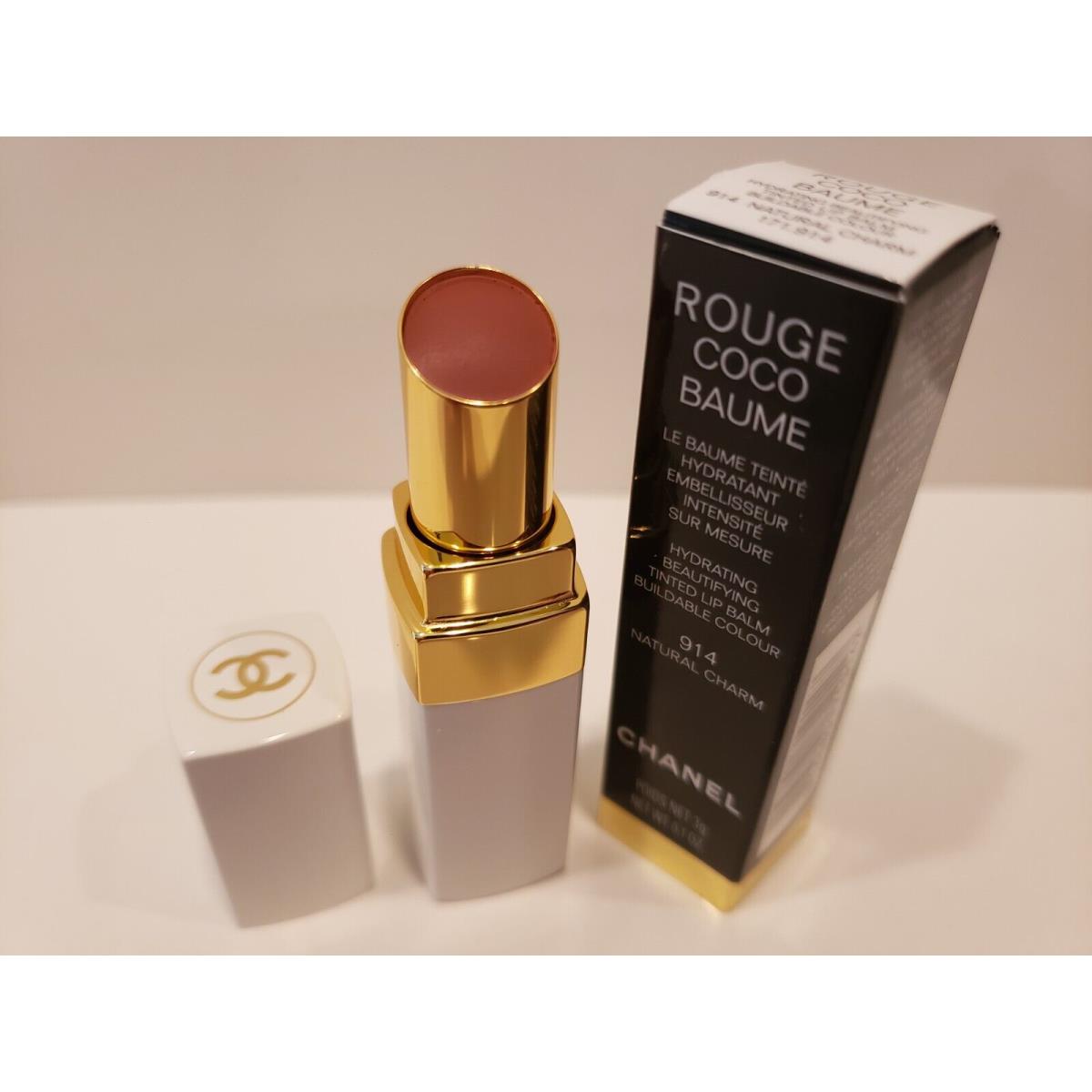 Chanel Rouge Coco Baume Hydrating Beautifying Tinted Lip Balm 914 Natural Charm