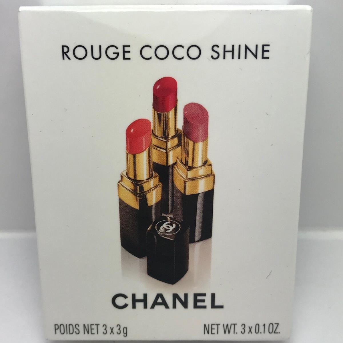 Chanel Rouge Coco Shine Hydrating Sheer Lipshine Trio 69 91 90