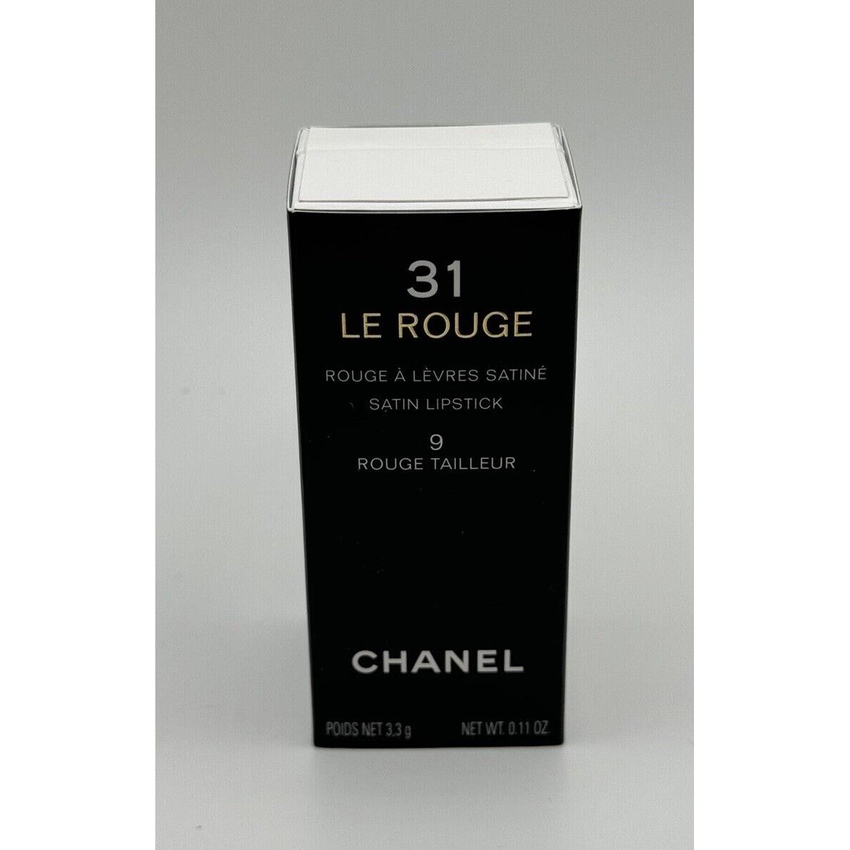 Chanel 31 LE Rouge Satin Lipstick 9 Rouge Tailleur 3.3g / .11 Oz