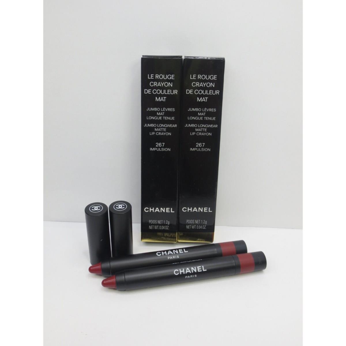 Chanel LE Rouge Crayon Jumbo Longwear Lip Crayon 267 Impulsion 0.04 OZ - Lot 2