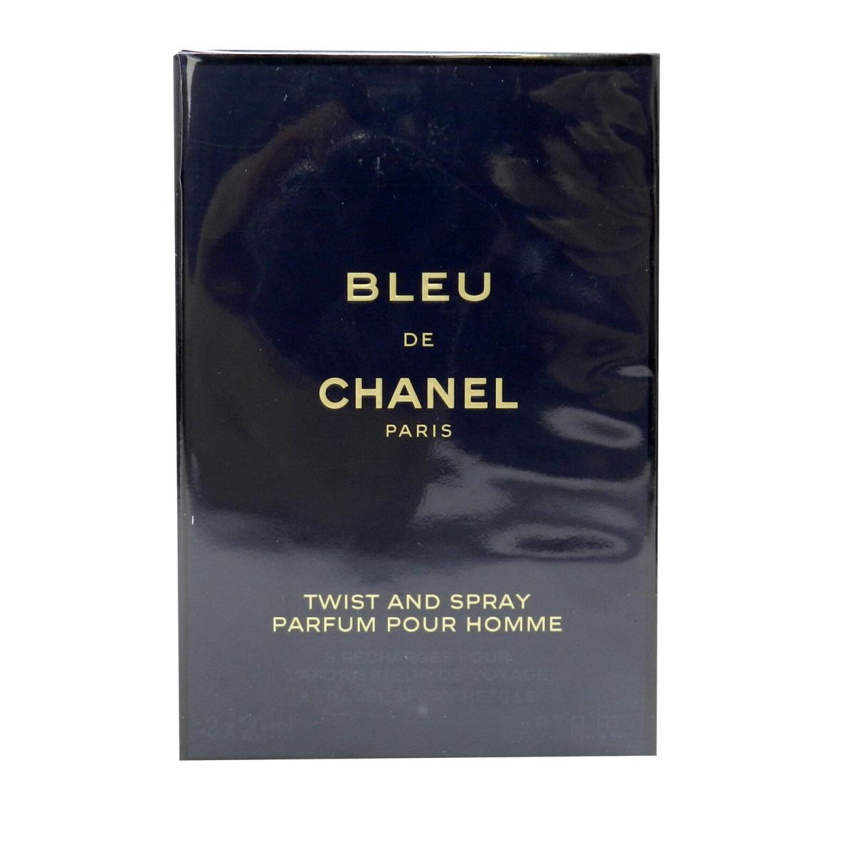 Chanel Bleu De Chanel Twist and Spray Parfum Pour Homme 3 X 0.7 Ounce