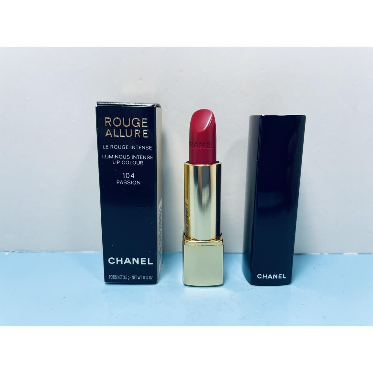 Chanel - Rouge Allure - Intense Lip Colour - 104 Passion - 0.12 OZ - Boxed