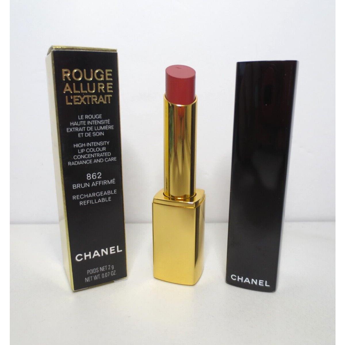 Chanel Rouge Allure L Extrait Lip Colour 862 Brun Affirme Refillable 0.07OZ