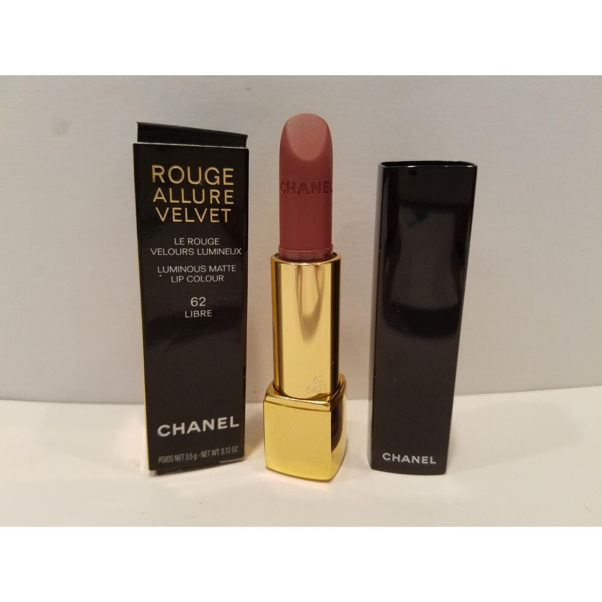 Chanel Rouge Allure Velvet Luminous Matte Lipstick 62 Libre 0.12 Oz