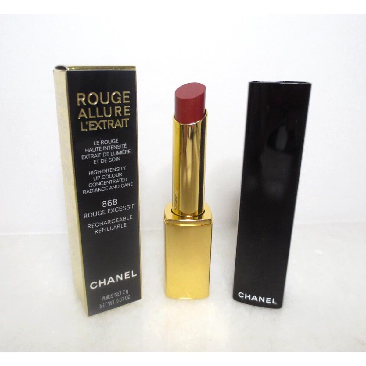 Chanel Rouge Allure L Extrait Lip Colour 868 Rouge Excessif Refillable 0.07OZ