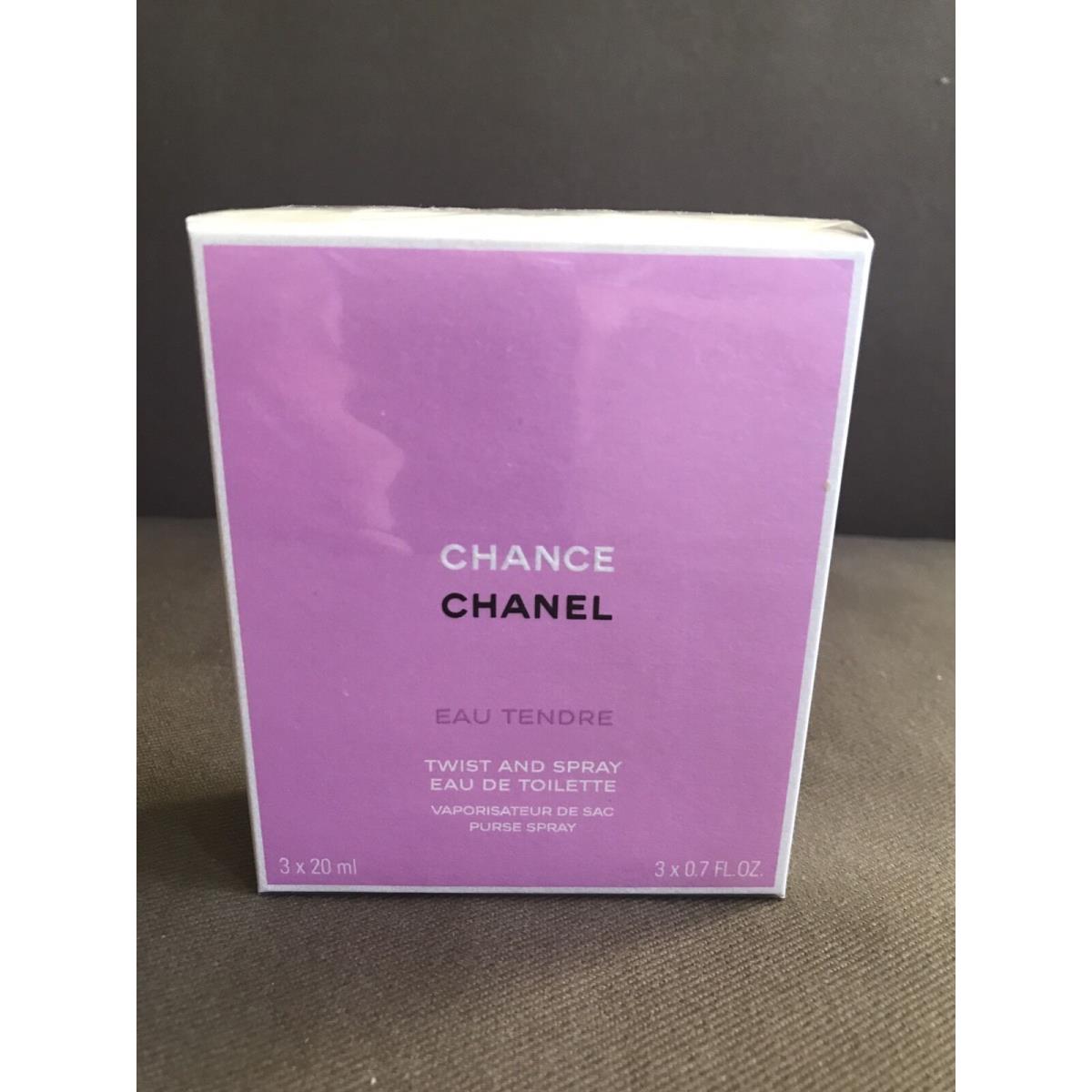 Chanel Chance Eau Tendre 3 Small Bottles of 0.7 FL OZ For Women Edt