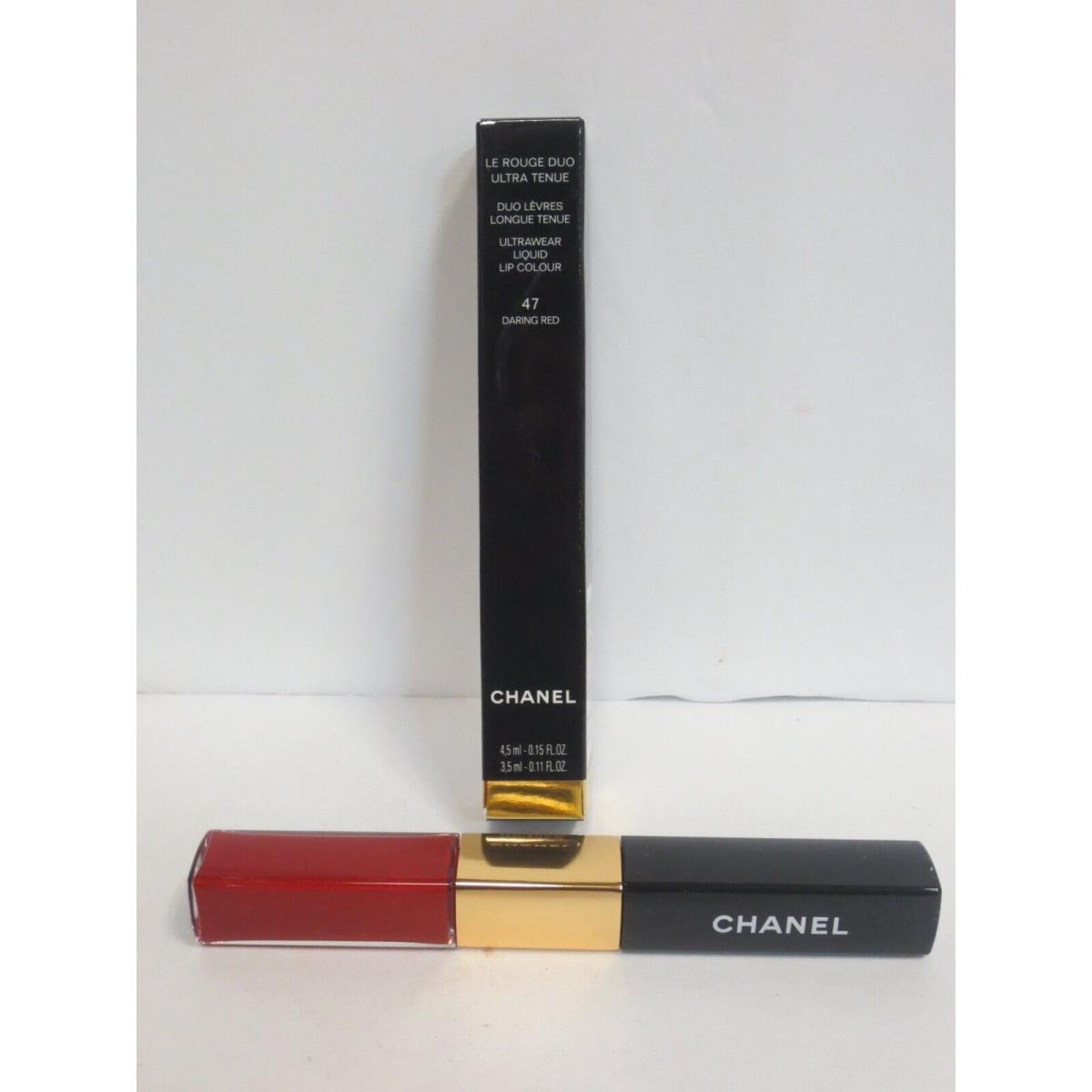 Chanel LE Rouge Duo Ultra Tenue Ultrawear Liquid Lip Colour 47 Daring Red Boxed