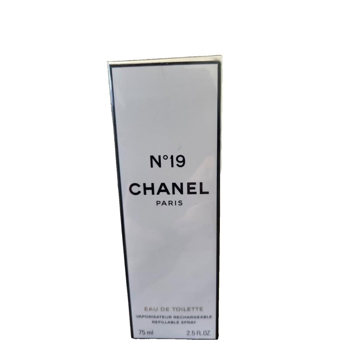 N 19 Chanel Eau DE Toilette 2.5oz 75ml Refillable Spray