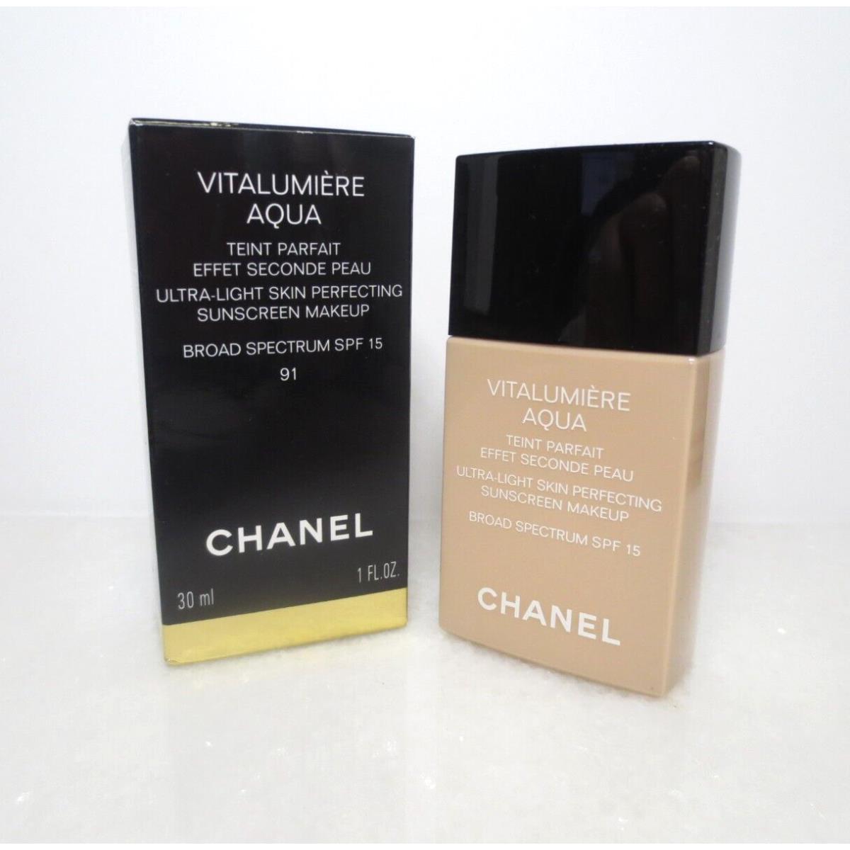 Chanel Ultra-light Skin Perfecting Sunscreen Makeup 91 Spf 15 1 OZ Boxed