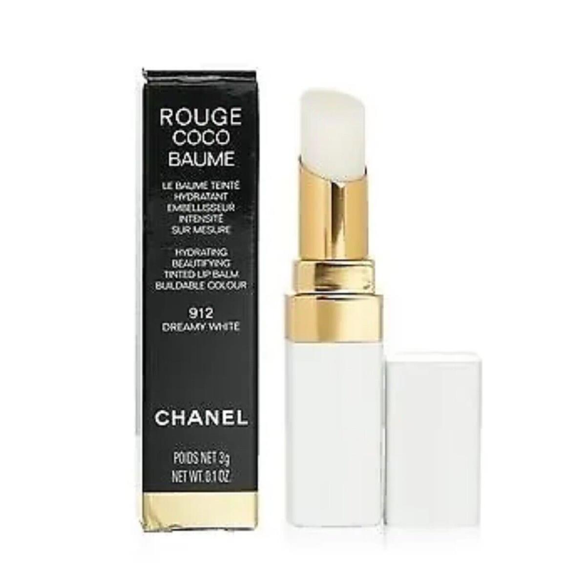 Chanel Rouge Coco Baume Hydrating Beautifying Tinted Lip Balm 912 Dreamy White