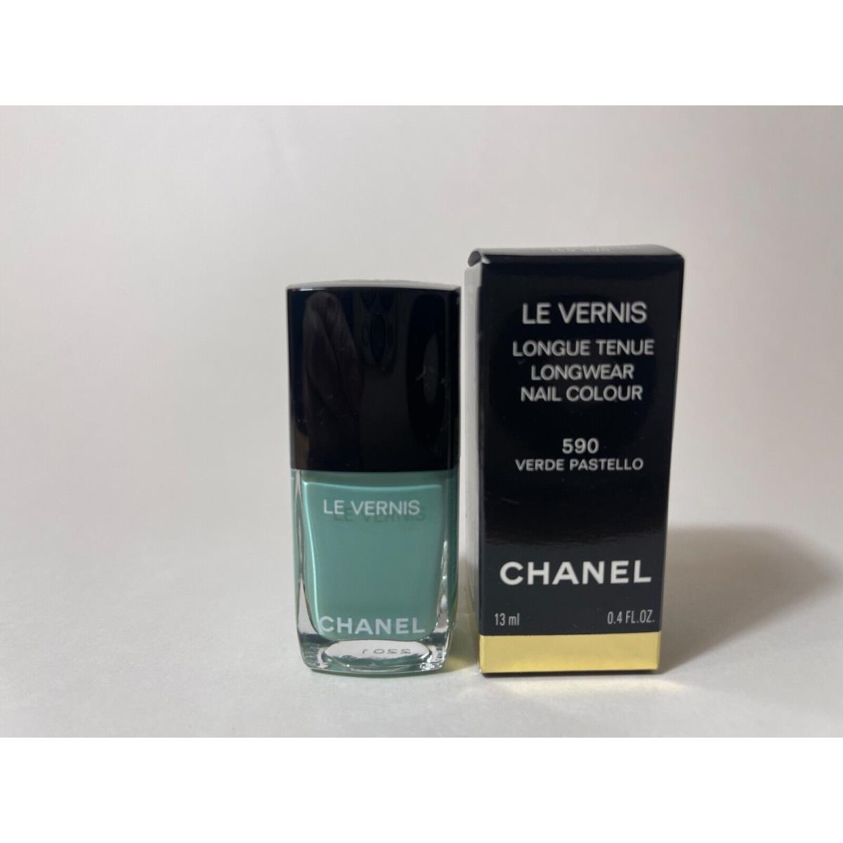 Chanel Longwear Nail Colour Polish Verde Pastello 590 Blue-green Creme