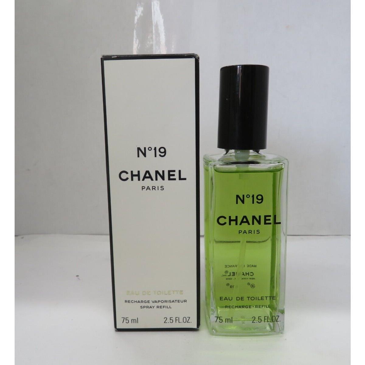 No. 19 By Chanel 2.5 oz/75 ml Eau De Toilette Recharge/refill Spray Read Descr