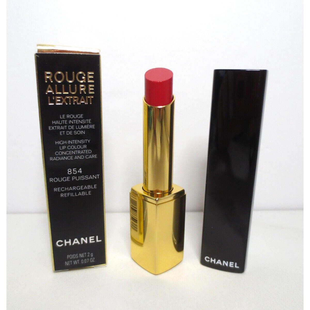 Chanel Rouge Allure L Extrait Lip Colour 854 Rouge Puissant Refillable 0.07OZ