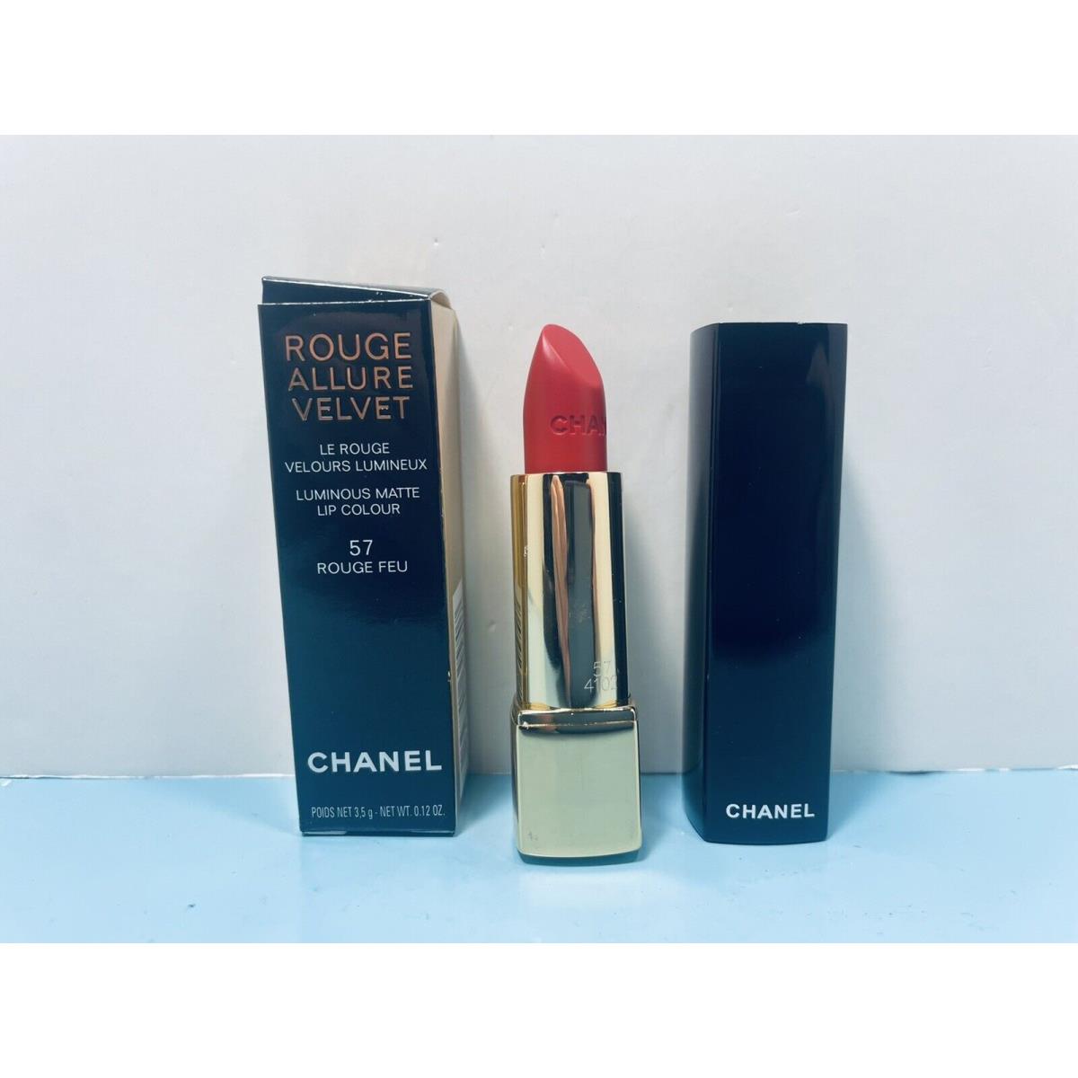 Chanel - Rouge Allure Velvet - Matte Lip Colour - 57 Rouge Feu - Boxed