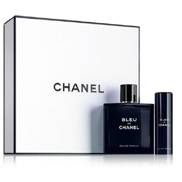 Chanel Blue De Chanel 2 Piece Gift Set 3.4 oz Edp 0.7 oz Travel Spray Edp