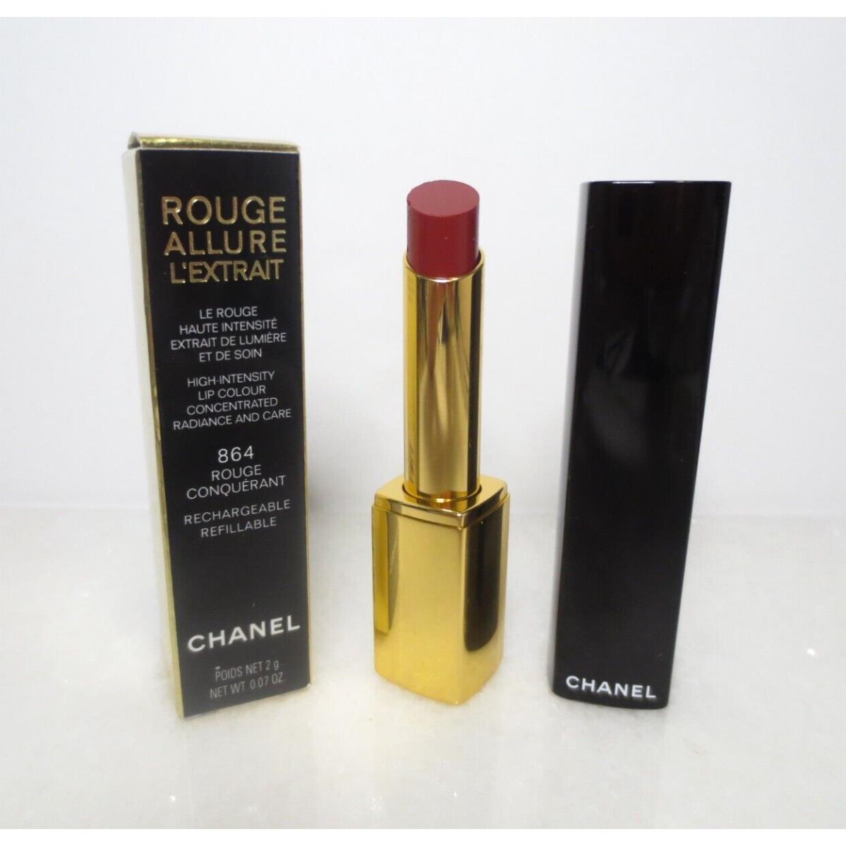 Chanel Rouge Allure L Extrait Lip Colour 864 Rouge Conquerant Refillable 0.07OZ