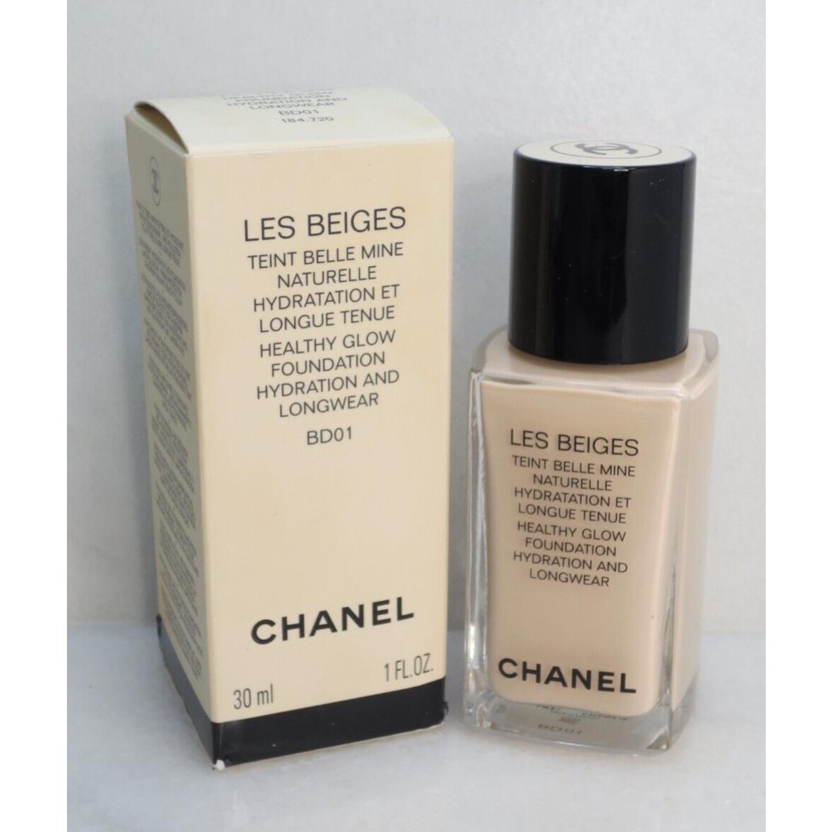 Chanel Les Beiges Healthy Glow Foundation Hydration and Longwear BD01 1 OZ Boxed