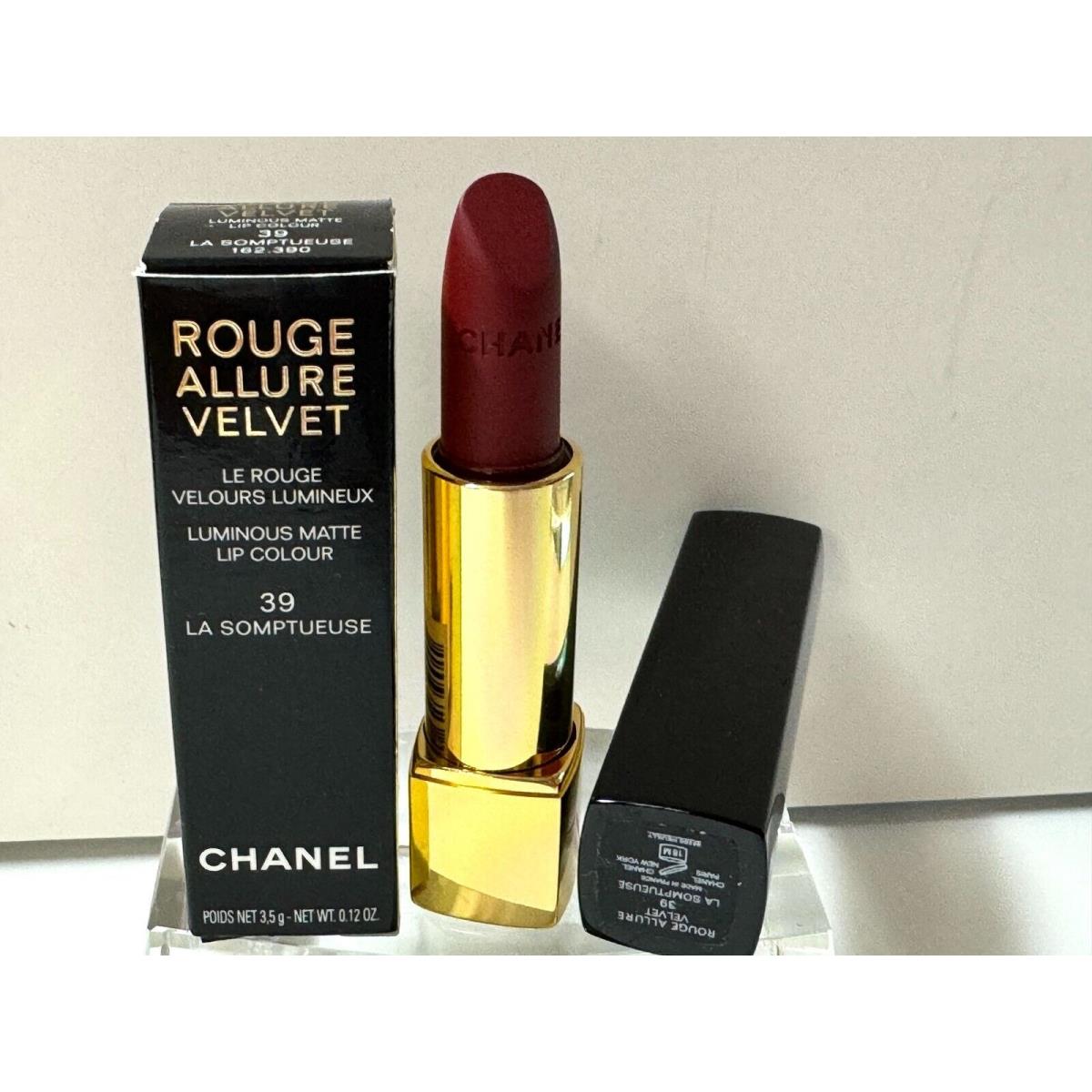 1 x LA Somptueuse 39 By Chanel Rouge Allure Le Rouge Velours Lip 100%au