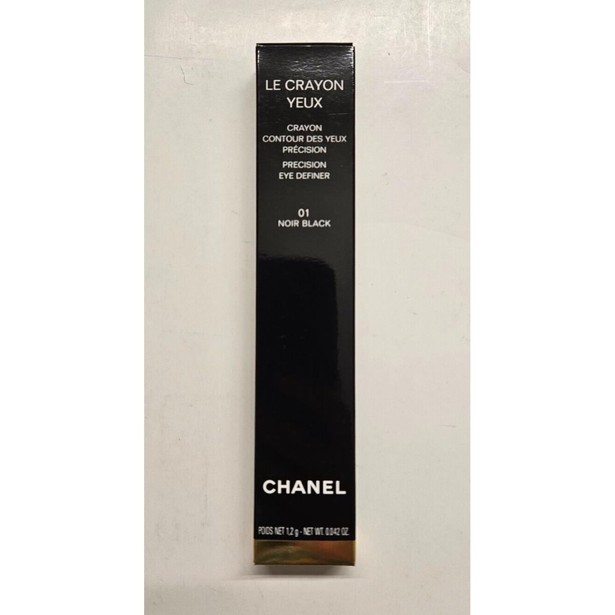 Chanel Le Crayon Yeux Precision Eye Definer in 01 Noir Black- W Sharpener