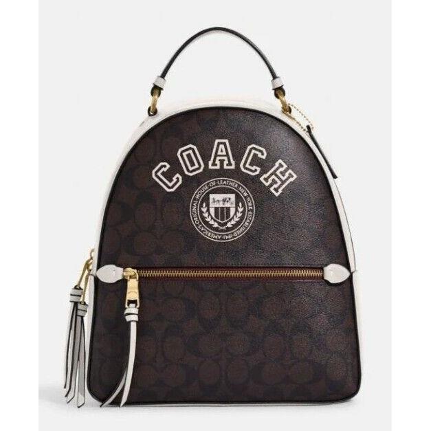 Coach Jordyn Backpack In Signature Canvas with Varsity Motif Bag