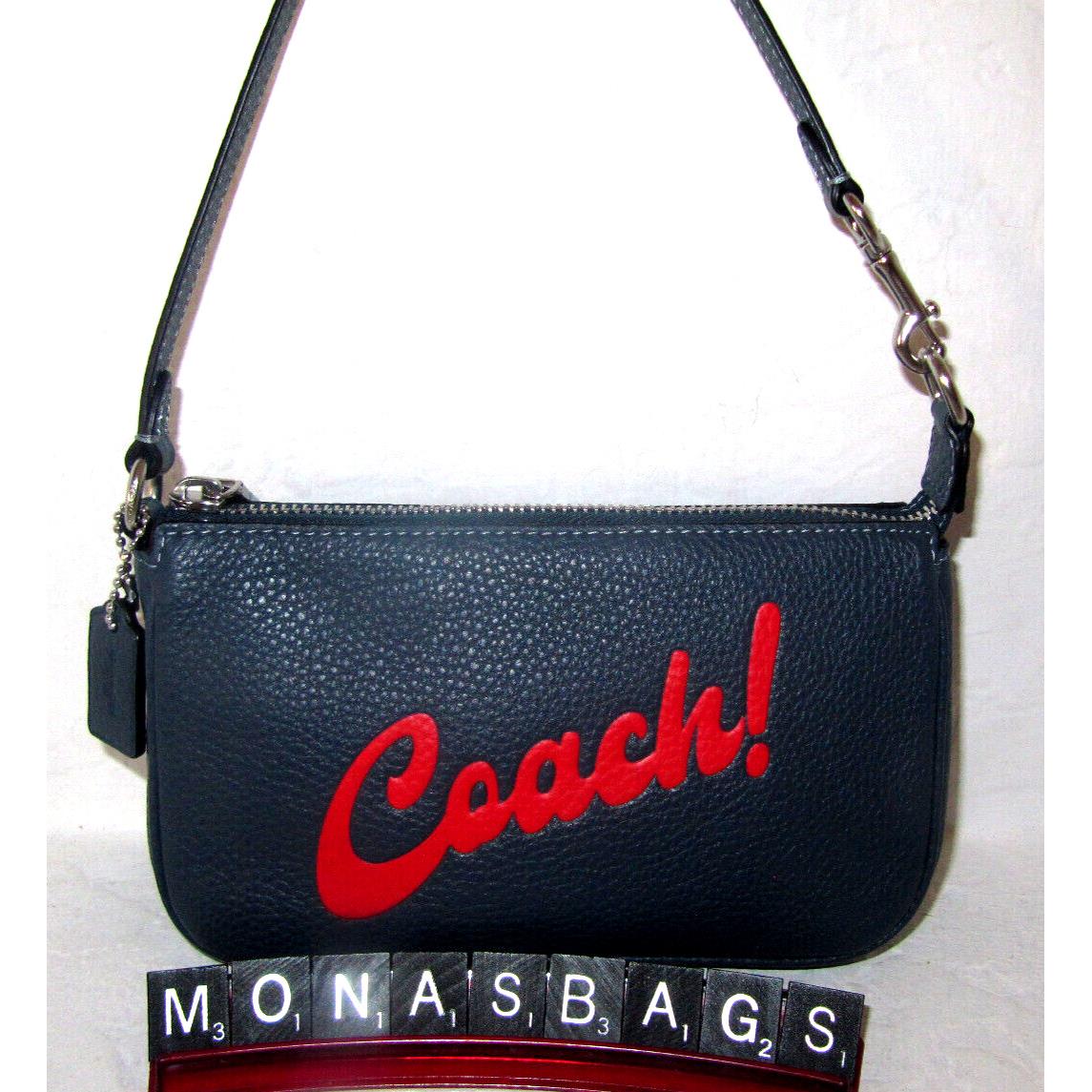 Coach CU250 Nolita 19 Leather Bag Coach Graphic Denim Blue Red Coach