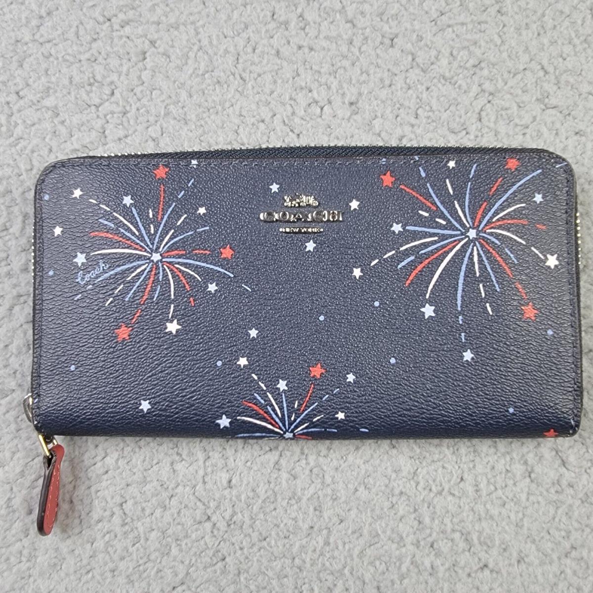 Coach F73625 Navy Fireworks Accordion Style Wallet 7