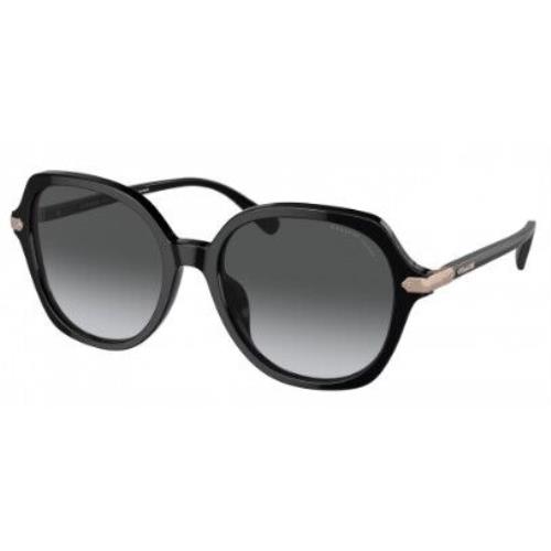 Coach CL825 HC8377U 5002T3 Sunglasses Women`s Black/polarized Grey Gradient 55mm