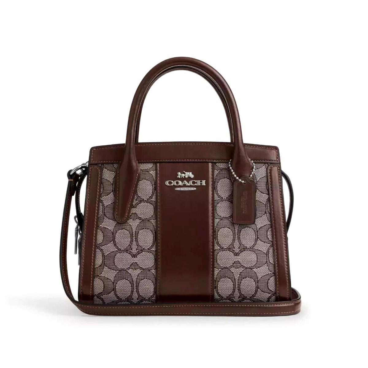 Coach Andrea Carryall Bag In Signature Jacquard Oak Maple CT766