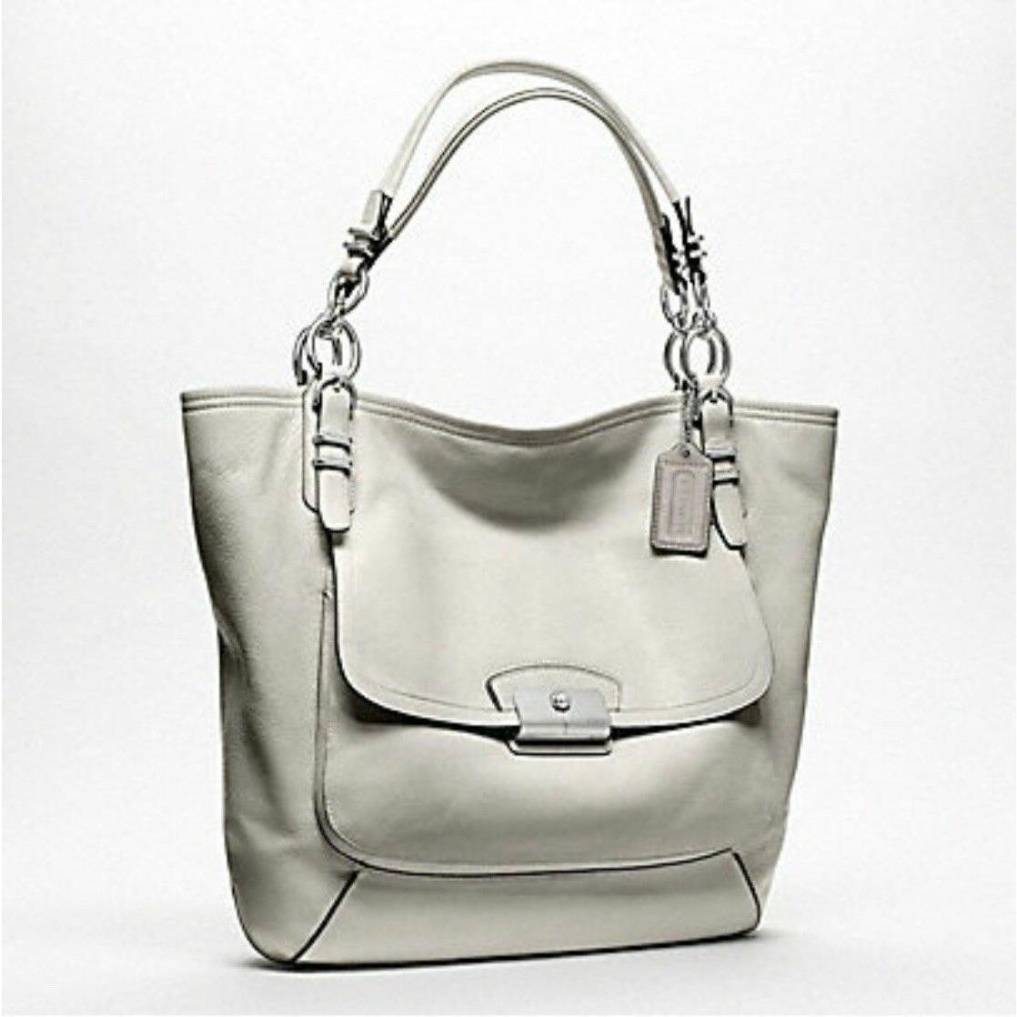 Coach Kristin Pinnacle Leather Tote in Parchment F19385