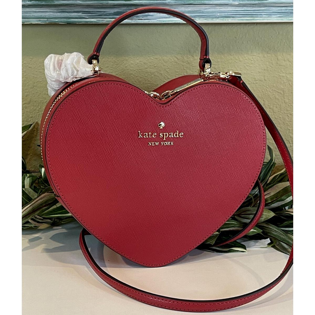 Kate Spade Red Heart Crossbody Bag Love Shack Cherry Shoulder Tote Kisses