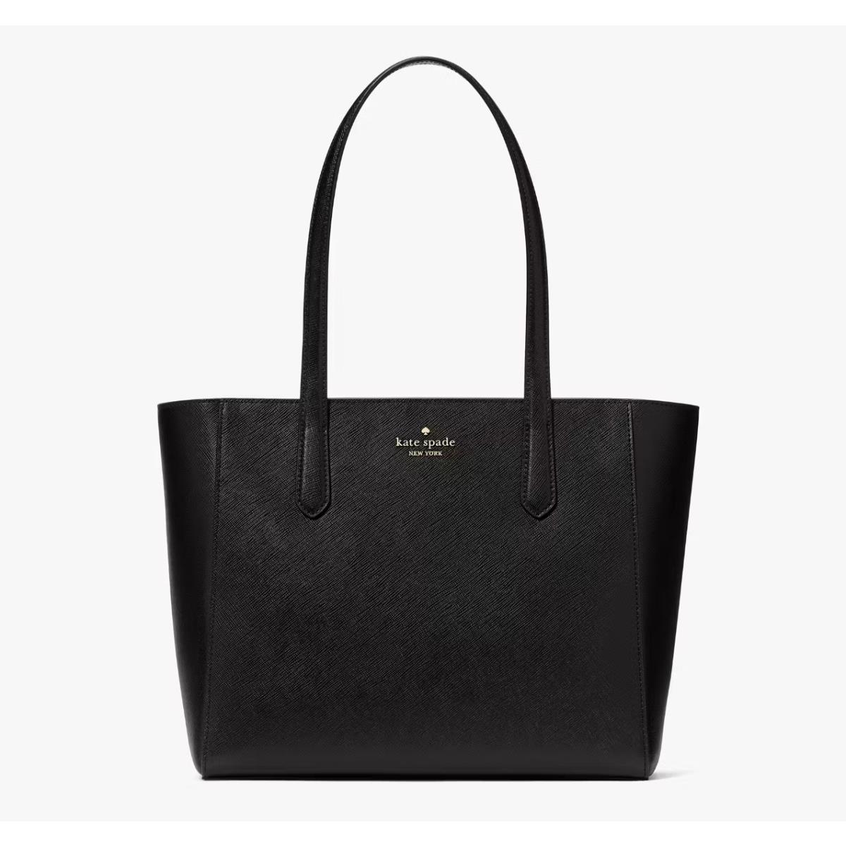 New Kate Spade Staci Medium Tote Saffiano Leather Black