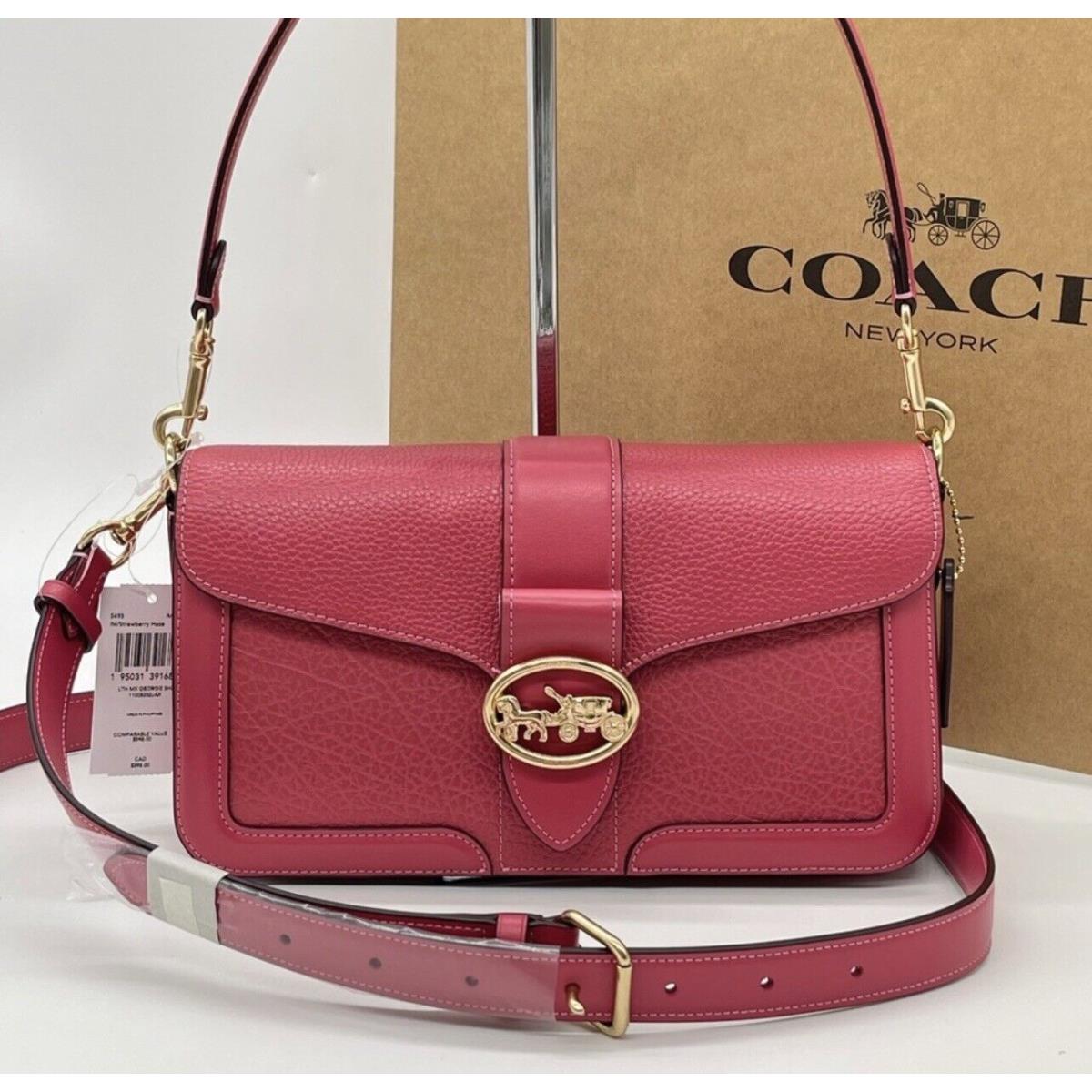 Coach 5493 Georgie Shoulder Bag In Gold/strawberry Haze