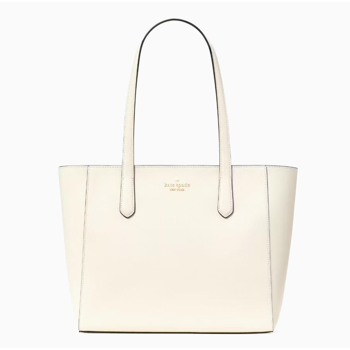 New Kate Spade Staci Medium Tote Saffiano Leather Meringue with Dust Bag