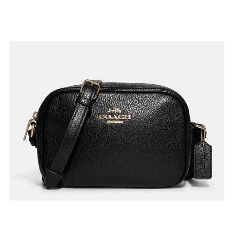 Coach Black Pebbled Leather Mini Jamie Camera Crossbody Bag Ca069