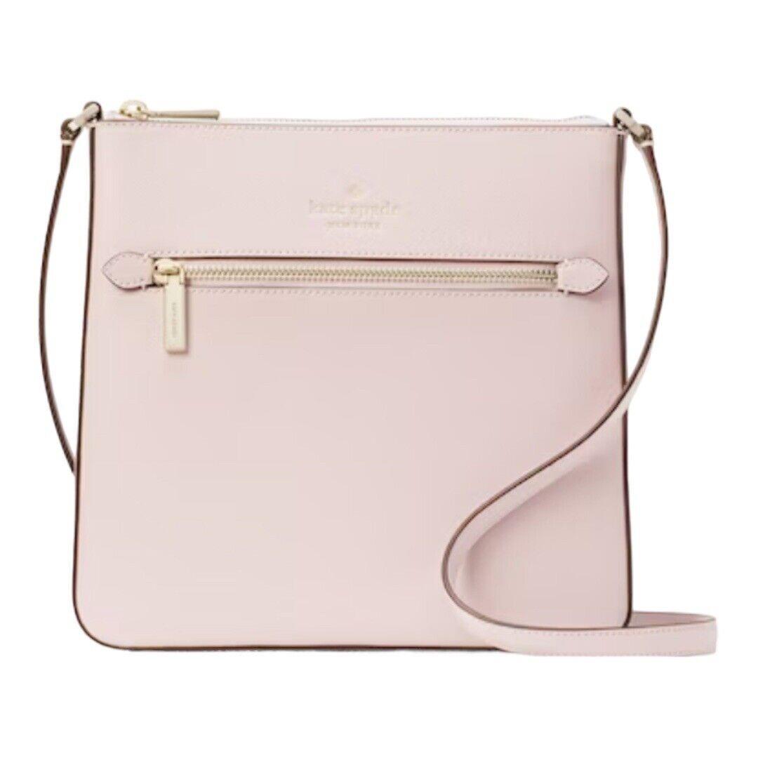 Kate Spade Crossbody Sadie North South Saffiano Leather Chalk Pink Zip Bag