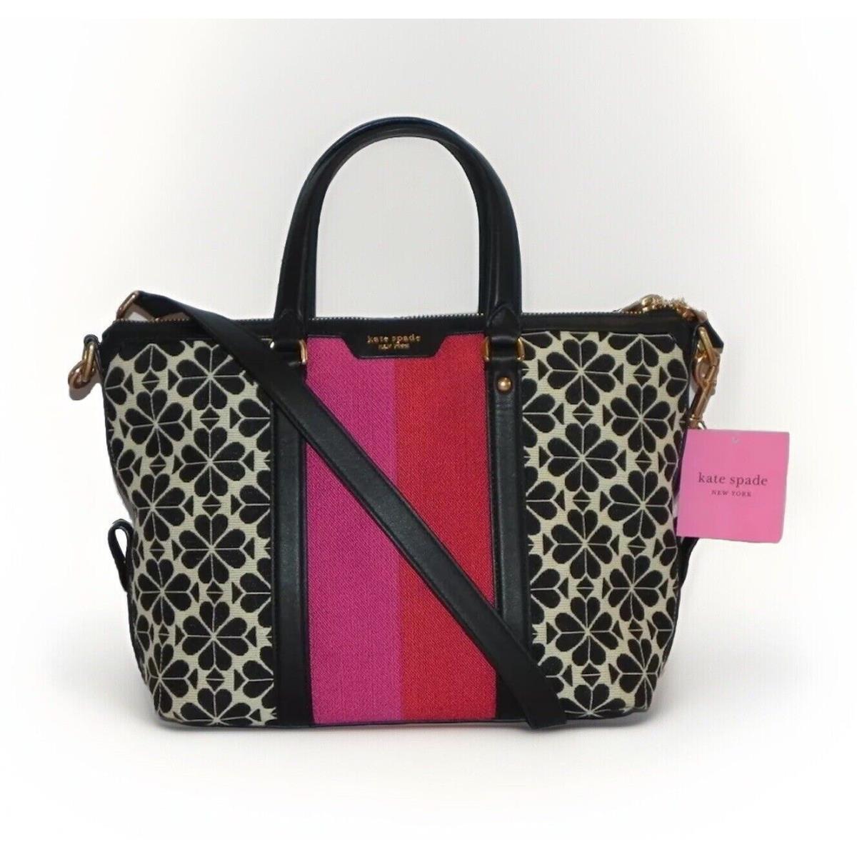 Kate Spade Flower Jacquard Stripe Faye Medium Satchel - Ret 398