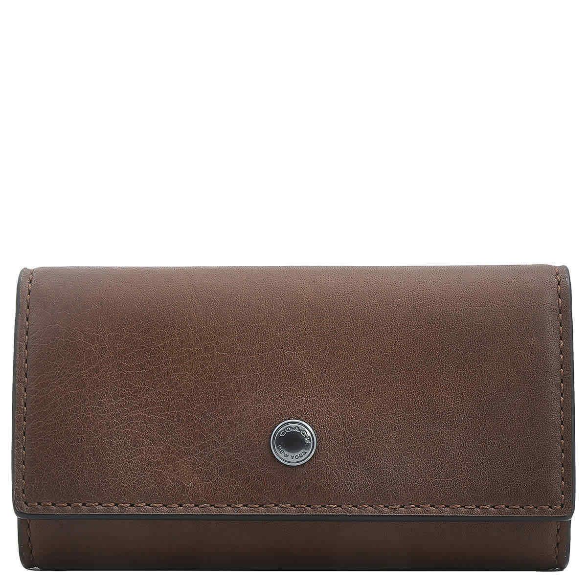 Coach Dark Saddle Leather 4 Ring Key Case 69095 Cwh