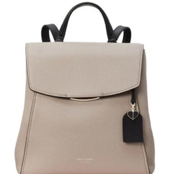 Kate Spade New York Grace Medium Backpack Purse Bag H71 PXRUA197 Taupe Black