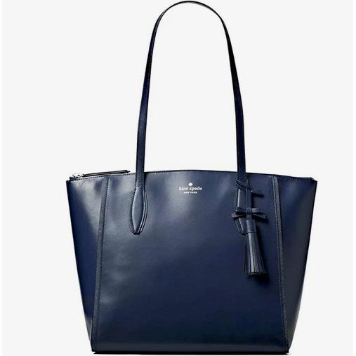 Kate Spade New York Kali Large Leather Tote Shoulder Bag Nightcap WKR00144 563